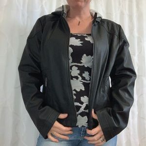Faux leather jacket
